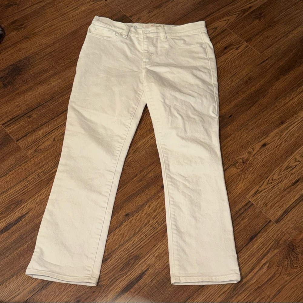 Tory Burch Cropped Straight Leg Jeans